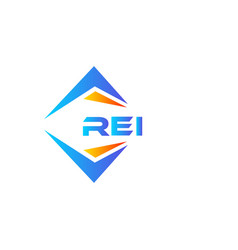 Rei Abstract Technology Logo Design On White