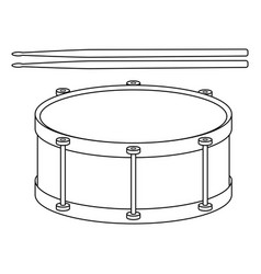 Snare Drum Outline Icon On White Background