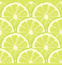 Citrus Fruit Seamless Pattern With Green