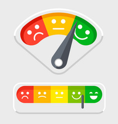 Flat emotion pain scale from poor to good Vector Image