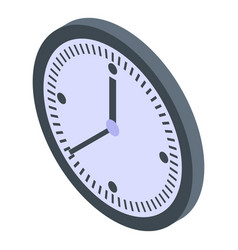 Bank Wall Clock Icon Isometric Style