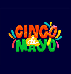 Cinco De Mayo Mexican Holiday Colorful Typography