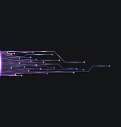 Fiber Optic Cable Lines Neon Glowing Light Effect