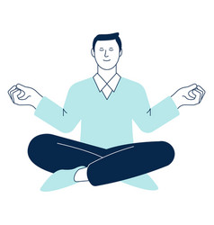 Man Meditating Clean Mind Exercise Icon