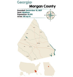 Map Morgan County In Georgia