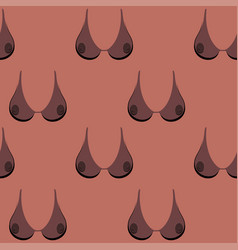 Seamless Pattern Of Female Beautiful Boobs Black