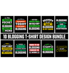 Blogging T Shirt Design Set