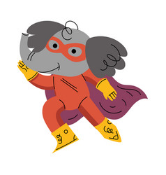 Elephant Animal Superhero Character Dressed