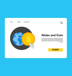 Globe And Coin Icon