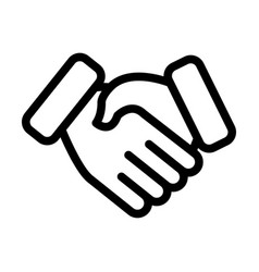 Handshake Thick Line Icon