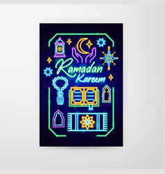 Ramadan Kareem Neon Flyer