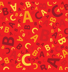 Red Abc Letter Background Seamless Set