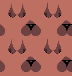 Seamless Pattern Boobs And Butt Black Girl