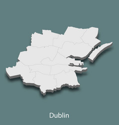 3d Isometric Map Of Dublin Is A City Of Ireland