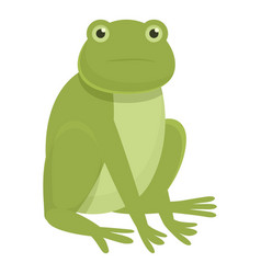 Sad Frog Icon Cartoon Cute Green