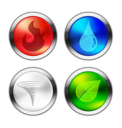 Four nature elements royalty free vector image