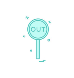 Out Decision Umpire Icon Design