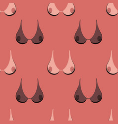 Seamless Pattern Boobs Black And White Girl