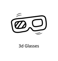 3d Glasses Outline Icon Design