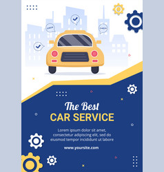 Car Service Flyer Template Social Media Flat