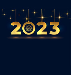 Golden 2023 New Year Eve Holiday Banner With Text