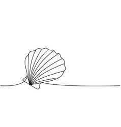 Sea Shell One Line Continuous Drawing Tropical