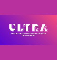 Ultra Font White Modern Alphabet