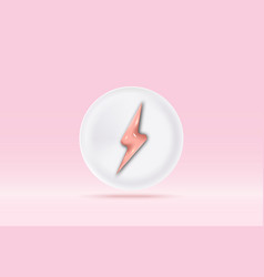 3d Thunder Bolt Flash Lightning Symbol Isolated