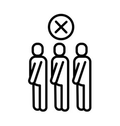 Avoid Crowds Line Style Icon