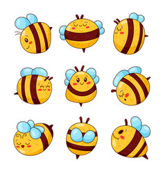 Cute Cartoon Bee Characters Honeybee