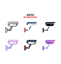 Cctv Icon Set With Different Styles