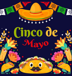 Flat Cinco De Mayo Festival Background