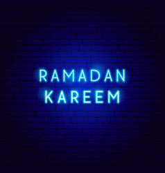 Ramadan Kareem Neon Text