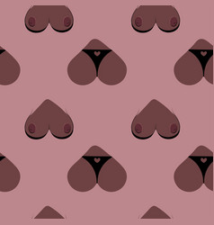 Seamless Pattern Boobs And Butt Black Girl