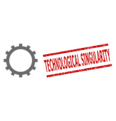 Textured Technological Singularity Seal Stamp