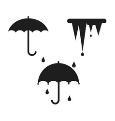 Umbrella Isolated Silhouettes