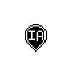 Ia Pixel Art Initial Logo