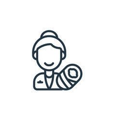 Midwife Icon Editable Stroke