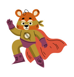 Bear Animal Superhero Character Dressed In Mask