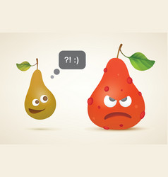 Funny Pear And Angry Pear