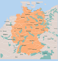 Map Germany Isolated Eps 10