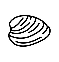 Ocean Quahog Clam Line Icon