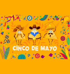 Cinco De Mayo Cartoon Mexican Nachos Cowboys