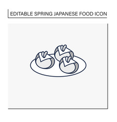 Sakura Mochi Line Icon