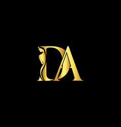 Beautiful Woman With Letter Da Premium Logo