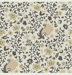 Flowers Twisted Branches And Stem Paisley Print