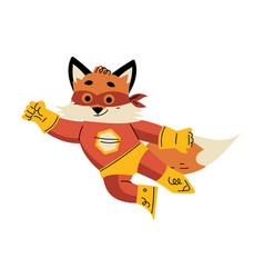 Fox Animal Superhero Character Dressed In Mask