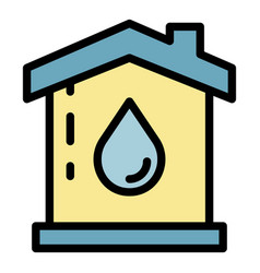 Home Water System Icon Color Outline