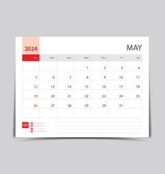 Monthly Calendar Template For 2024 Year May