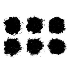 Black Abstract Brush Strokes Isolated On White